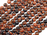 Gold Blue Sand Stone Beads, 6mm Round Beads-Agate: Round & Faceted-BeadDirect