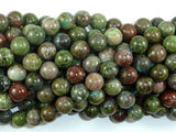 Green Rainforest Jasper Beads, Cuprite, 8mm Round Beads-Gems: Round & Faceted-BeadDirect