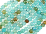 Dragon Vein Agate Beads, Sea Blue, 6mm Round Beads-Agate: Round & Faceted-BeadDirect