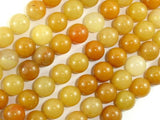 Yellow Aventurine Beads, 10mm(10.5mm) Round Beads-Gems: Round & Faceted-BeadDirect