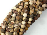 Matte Brown Zebra Jasper Beads, 6mm Round Beads-Gems: Round & Faceted-BeadDirect