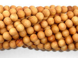 Cedar Wood Beads, Thuja Sutchuenensis, 6mm, Round-Wood-BeadDirect