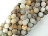 Matte Bamboo Leaf Agate, 8mm Round Beads-Gems: Round & Faceted-BeadDirect