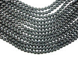 Matte Black Onyx Beads, 8mm Round Beads-with polished line-Gems: Round & Faceted-BeadDirect