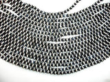 Black Onyx Beads, with White Line, 6mm Round Beads-Gems: Round & Faceted-BeadDirect