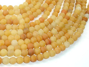 Matte Yellow Aventurine Beads, 6mm, Round Beads-Gems: Round & Faceted-BeadDirect