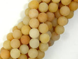 Matte Yellow Aventurine Beads, 8mm, Round Beads-Gems: Round & Faceted-BeadDirect