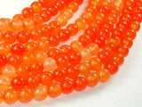 Agate Beads-Orange, 8mm(8.3mm) Round-Agate: Round & Faceted-BeadDirect