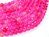 Dragon Vein Agate Beads, Pink, 8mm Round Beads-Agate: Round & Faceted-BeadDirect