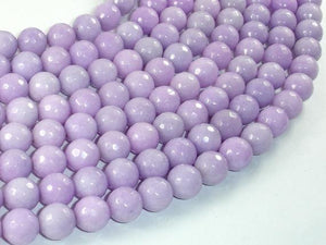 Jade Beads, Lavender, 10mm Faceted Round-Gems: Round & Faceted-BeadDirect