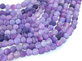 Frosted Matte Agate - Purple, 6mm Round Beads-Agate: Round & Faceted-BeadDirect