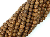 Wenge Wood Beads, 6mm(6.3mm) Round Beads, 25 Inch-Wood-BeadDirect