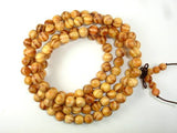 Indonesia Agathis Alba King Wood Beads, 8mm Round-Wood-BeadDirect