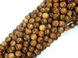Vietnam Qinan Sandalwood Beads, 6mm(6.3mm) Round Beads, 25 Inch-Wood-BeadDirect
