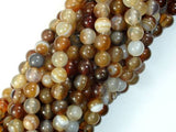Banded Agate Beads, Brown, 6mm(6.3mm) Round-Agate: Round & Faceted-BeadDirect