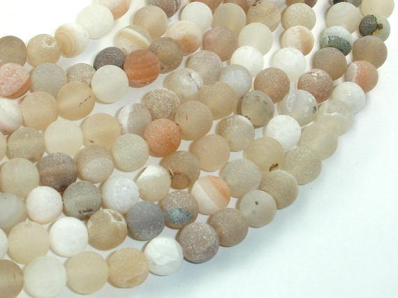 Druzy Agate Beads, Geode Beads, 8mm, Round Beads-Agate: Round & Faceted-BeadDirect