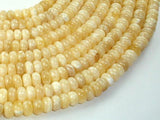 Yellow Jade Beads, 4mmx8mm Rondelle Beads-Gems: Round & Faceted-BeadDirect