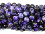 Agate Beads, Purple & Black, 10mm Faceted-Agate: Round & Faceted-BeadDirect