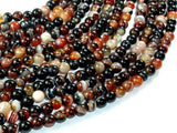 Banded Agate Beads, Sardonyx Agate Beads, 6mm(6.3mm) Round-Agate: Round & Faceted-BeadDirect