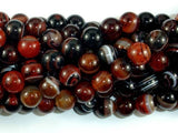 Banded Agate Beads, Sardonyx Agate Beads, 10mm(10.2mm) Round-Agate: Round & Faceted-BeadDirect