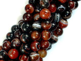 Banded Agate Beads, Sardonyx Agate Beads, 10mm(10.2mm) Round-Agate: Round & Faceted-BeadDirect