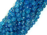 Blue Agate Beads, 6mm Faceted Round Beads-Agate: Round & Faceted-BeadDirect