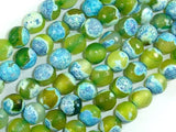 Agate Beads, Blue & Green, 8mm(8.4mm) Faceted-Agate: Round & Faceted-BeadDirect
