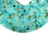 Light Blue Dragon Vein Agate Beads, 10mm Faceted Round-Agate: Round & Faceted-BeadDirect