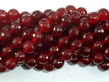 Red Jade Beads, Faceted Round, 10mm-Gems: Round & Faceted-BeadDirect
