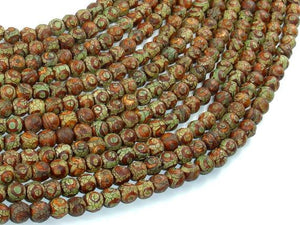 Crackle Tibetan Agate, 6mm Round Beads-Agate: Round & Faceted-BeadDirect