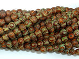 Crackle Tibetan Agate, 6mm Round Beads-Agate: Round & Faceted-BeadDirect