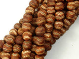 Crackle Tibetan Agate, 8mm Round Beads, 14.5 Inch, Full strand-Agate: Round & Faceted-BeadDirect