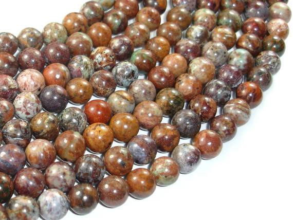African Green Opal, 8mm(8.5mm) Round Beads, 16 Inch, Full strand-Gems: Round & Faceted-BeadDirect