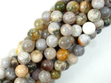 Bamboo Leaf Agate, 10mm (10.3 mm) Round Beads-Gems: Round & Faceted-BeadDirect