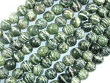 Green Zebra Jasper Beads, 8mm Round Beads-Gems: Round & Faceted-BeadDirect
