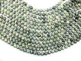 Green Zebra Jasper Beads, 8mm Round Beads-Gems: Round & Faceted-BeadDirect