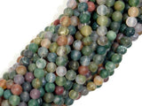 Matte Indian Agate Beads, Fancy Jasper Beads, 4mm-Gems: Round & Faceted-BeadDirect