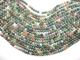 Matte Indian Agate Beads, Fancy Jasper Beads, 6mm-Gems: Round & Faceted-BeadDirect