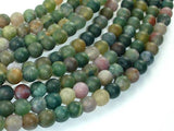 Matte Indian Agate Beads, Fancy Jasper Beads, 8mm-Gems: Round & Faceted-BeadDirect