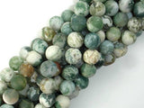 Matte Tree Agate Beads, 10mm Round Beads-Gems: Round & Faceted-BeadDirect