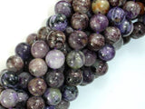 Genuine Charoite, 10mm Round Beads-Gems: Round & Faceted-BeadDirect