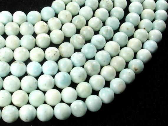 Hemimorphite Beads, 10mm Round Beads-Gems: Round & Faceted-BeadDirect