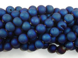 Druzy Agate Beads, Blue Geode Beads, 10mm, Round-Gems: Round & Faceted-BeadDirect