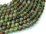 Green Rainforest Jasper Beads, Cuprite, 8mm Round Beads-Gems: Round & Faceted-BeadDirect