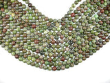 Green Rainforest Jasper Beads, Cuprite, 8mm Round Beads-Gems: Round & Faceted-BeadDirect