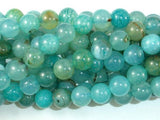 Dragon Vein Agate Beads, Sea Blue, 10mm Round Beads-Agate: Round & Faceted-BeadDirect