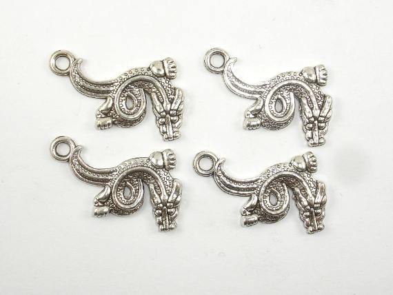 Dragon Charms, Zinc Alloy, Antique Silver Tone 3 pcs-Metal Findings & Charms-BeadDirect