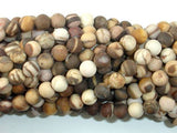 Matte Brown Zebra Jasper Beads, 6mm Round Beads-Gems: Round & Faceted-BeadDirect