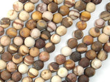 Matte Brown Zebra Jasper Beads, 6mm Round Beads-Gems: Round & Faceted-BeadDirect