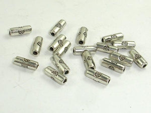 Metal Tube Spacer Beads, Zinc Alloy, Antique Silver Tone, 100pcs-Metal Findings & Charms-BeadDirect